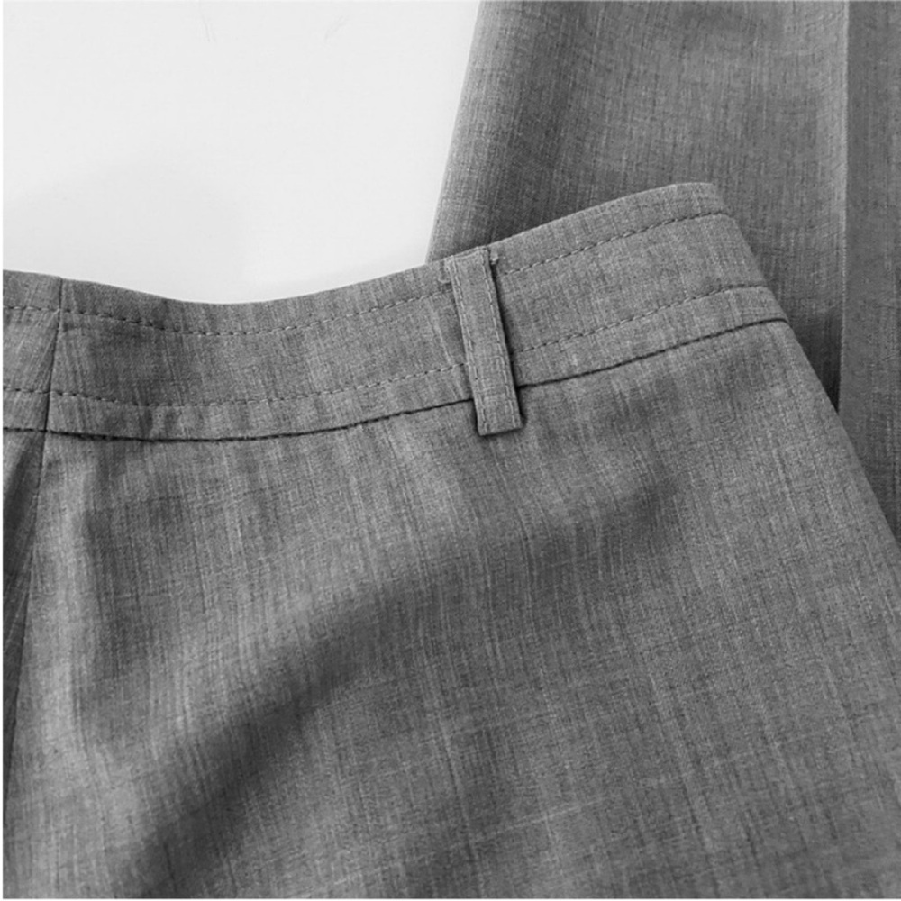Akris Punto Women’s Pants Trousers Gray Straight Leg Stretch 100% wool size 8 - Picture 4 of 13